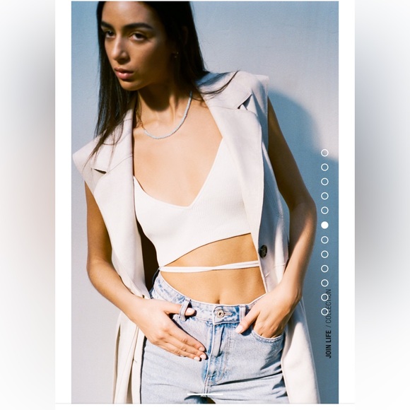 Zara Faux Suede Belted Vest - Picture 6 of 11